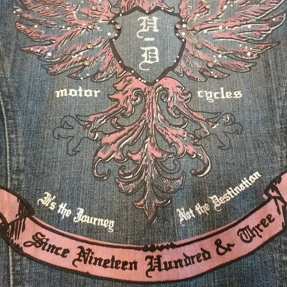 Women's Small S Harley-Davidson Denim Jacket 96141-07VW - Picture 5 of 12